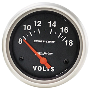 Voltmètre «SPORT COMP» diamètre 67mm  8-18 volts