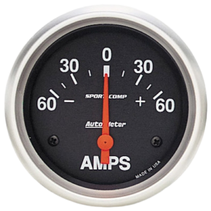 Ampèremètre «SPORT COMP» diamètre 67mm  60-0-60 ampères