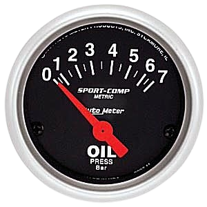 Manomètre de pression d’huile «SPORT COMP» diamètre 52mm  0-7 bars