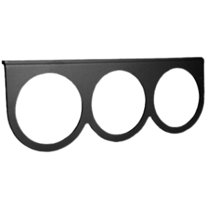 Support noir (sous tableau de bord) de manomètre diamètre 67mm 3 trous