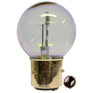 Ampoule phare 6v baïonnette à 3 picots pour anciennes 35/35w blanche