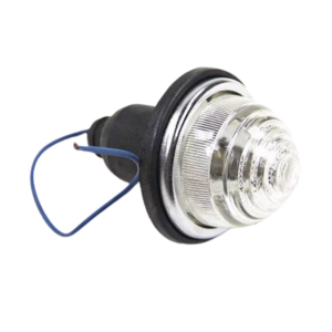 Feu arrière rond glace transparente prévu pour une ampoule simple filament (non homologué)