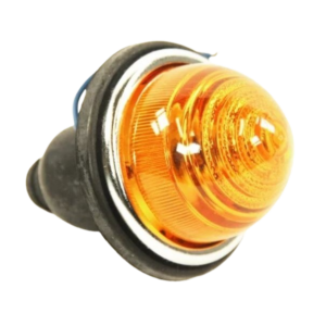 Feu arrière rond glace orange prévu pour une ampoule simple filament (non homologué)