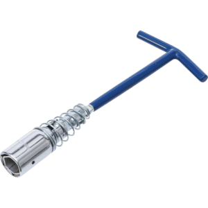 Clé pour bougies d’allumage avec poignée T, ressort articulé | 16 mm / 21 mm