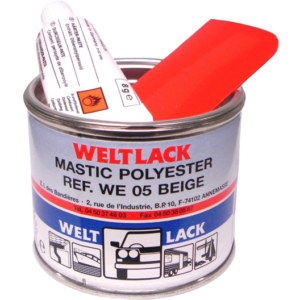 Mastic polyester souple avec durcisseur en pot de 250grs