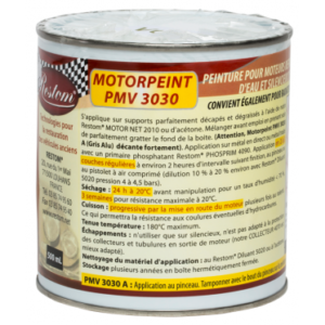Peinture anticorrosion NOIR RAL 9005 pour moteurs de voitures à refroidissement liquide RESTOM®MotorPeint PMV 3030 -N (500ml)