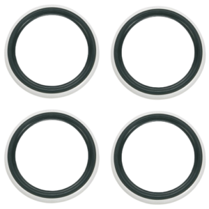 Set de 4 flancs noirs à liseret blanc 14"