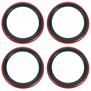 Set de 4 flancs noirs à liseret rouge 14"