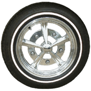 Set de 4 flancs noirs à liseret blanc 15"