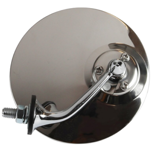 Rétroviseur rond "style Lucas" de diamètre 10cm en inox poli
