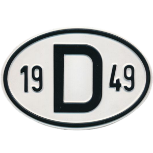 Plaque "D" millésime 1949
