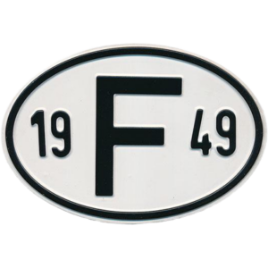 Plaque "F" millésime 1949