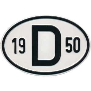 Plaque "D" millésime 1950