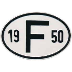 Plaque "F" millésime 1950
