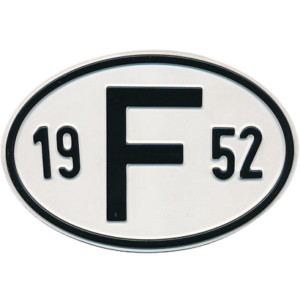 Plaque "F" millésime 1952