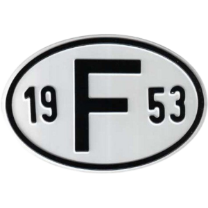 Plaque "F" millésime 1953
