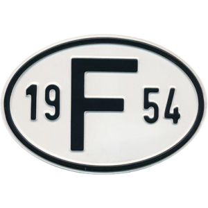 Plaque "F" millésime 1954