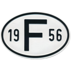 Plaque "F" millésime 1956