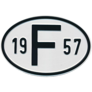 Plaque "F" millésime 1957