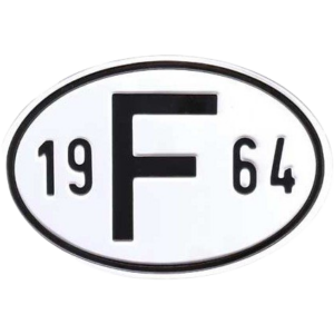 Plaque "F" millésime 1964