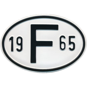 Plaque "F" millésime 1965