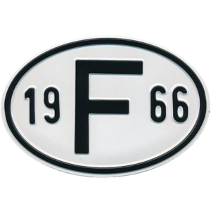 Plaque "F" millésime 1966