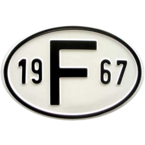 Plaque "F" millésime 1967