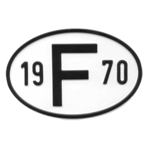 Plaque "F" millésime 1970