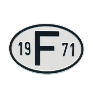 Plaque "F" millésime 1971