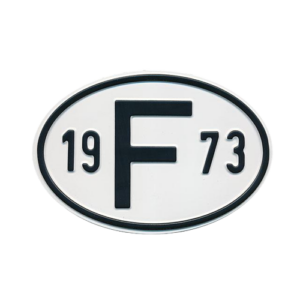 Plaque "F" millésime 1973