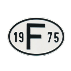 Plaque "F" millésime 1975