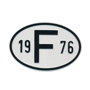 Plaque "F" millésime 1976
