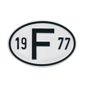 Plaque "F" millésime 1977