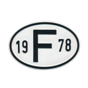 Plaque "F" millésime 1978