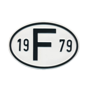 Plaque "F" millésime 1979