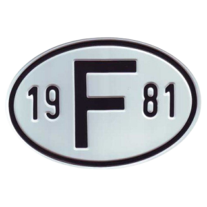 Plaque "F" millésime 1981