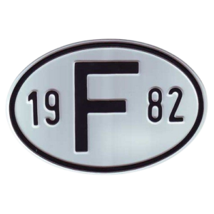 Plaque "F" millésime 1982