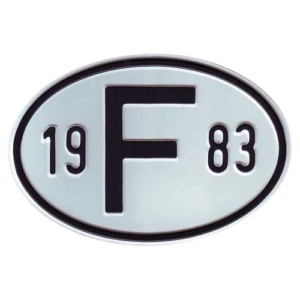 Plaque "F" millésime 1983