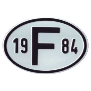 Plaque "F" millésime 1984