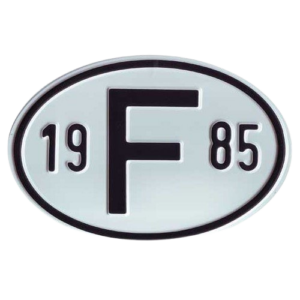 Plaque "F" millésime 1985