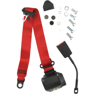 Ceinture sécurité avant rouge à enrouleur (4 points d’attache)