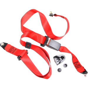 Ceinture sécurité arrière rouge manuelle (3 points d’attache)