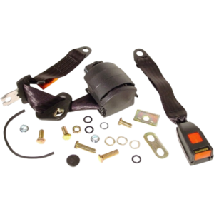 Ceinture arrière noire avec enrouleur (4 points)