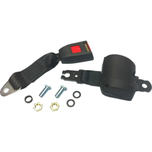 Ceinture sécurité avant ou arrière noire à enrouleur (2 points d’attache)