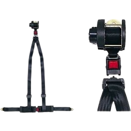 Harnais 3 points à enrouleur noir homologué