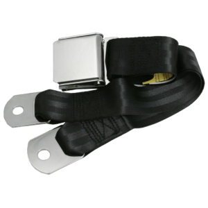 Ceinture style WOB 2 points gauche ou droite noire