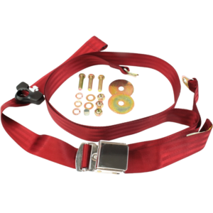 Ceinture style WOB 3 points gauche ou droite rouge