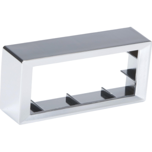 Centreur chromé 108,46x49,34mm pour montage autoradio Retrosound