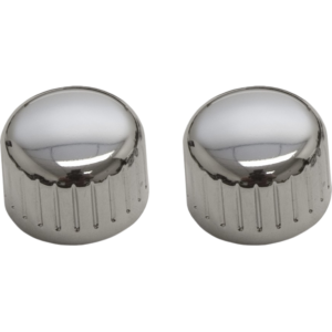 Set de 2 boutons de commande chromés style Euro pour autoradio Retrosound