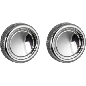 Set de 2 boutons de commande chromés style Becker pour autoradio Retrosound